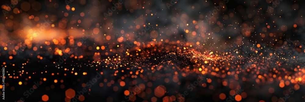 Poster a mesmerizing and captivating abstract background that features glowing particles alongside ethereal