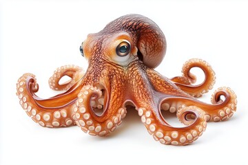 Obraz premium Octopus isolated on white background