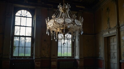 lamp hanging from roof , AI Generated.