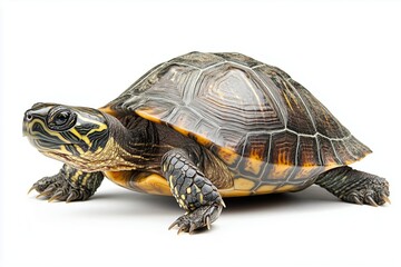 Obraz premium land turtle isolated on white background