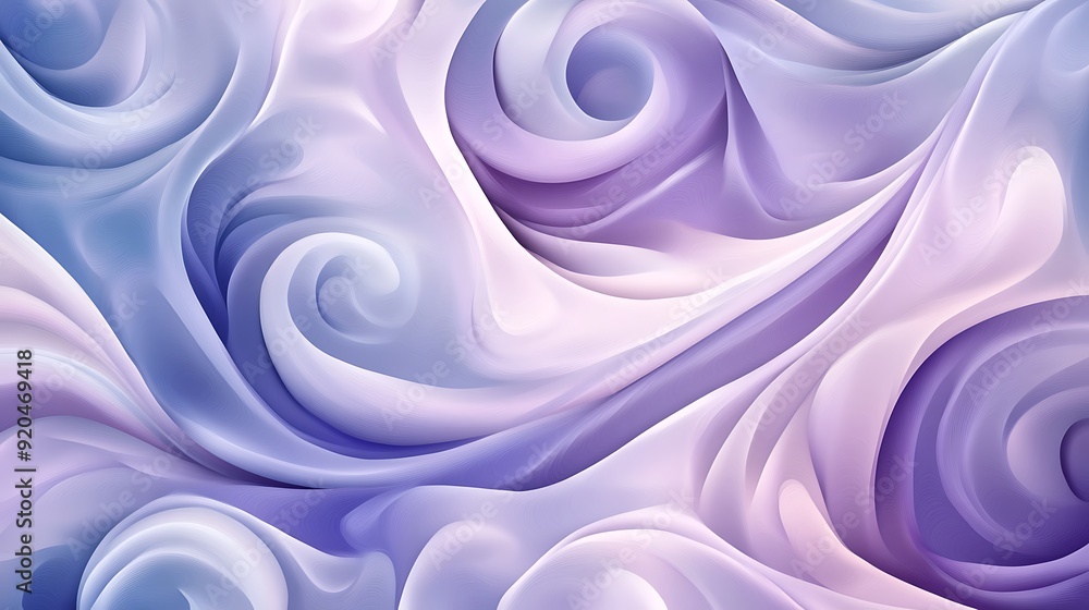 Poster seamless abstract with swirling patterns in lilac and chambray blue