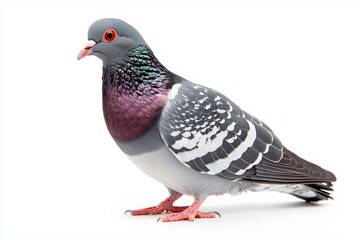 pigeon city bird isolated on white background