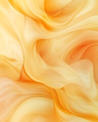 Obraz premium Non-Seamless Abstract with Swirling Waves in Sunshine Yellow and Peach Fuzz