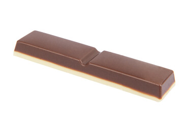 chocolate piece isolated on a white background