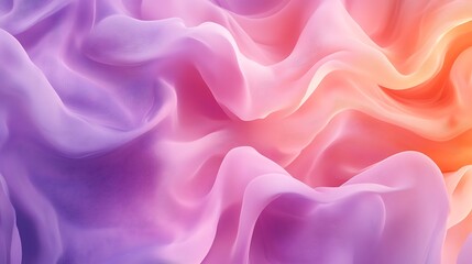 Obraz premium Non-Seamless Abstract with Swirling Patterns in Peach Fuzz and Lilac