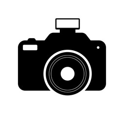 Camera icon. Silhouette style. Vector icon.