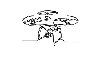 drone one line drawing