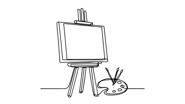 recommend clip art: Easel line art illustration