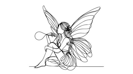 fairy line illustration