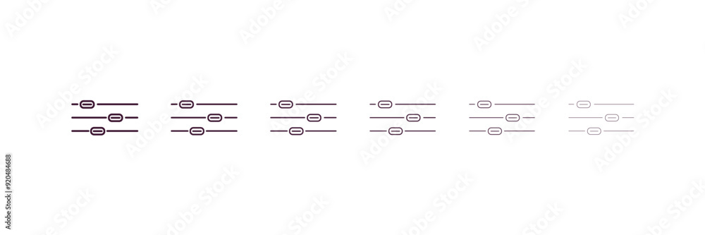 Poster tones outline icon. linear vector from business concept. 6 different line style tones icon included 