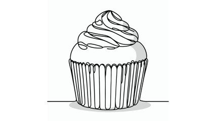 Muffin line art illustration