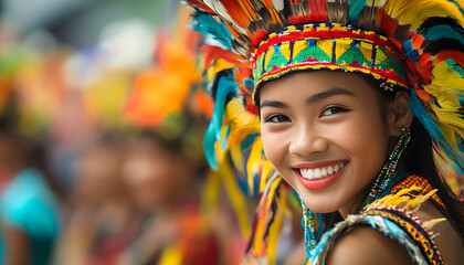 Fototapeta premium The beauty smiled and felt happy