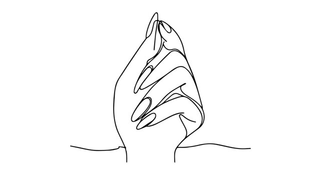 recommend clip art: Nail manicure line art drawing
