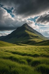 Fototapeta premium a mountain with a