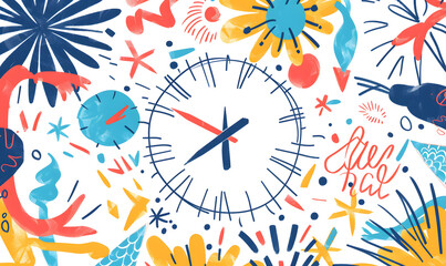 Fototapeta premium New Year and Christmas graphic advertising background