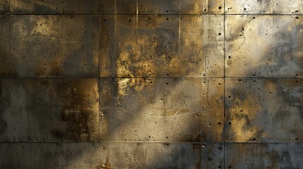 Textured concrete with a golden hue