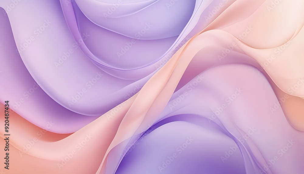 Poster Lilac and Peach Fuzz Calming Seamless Abstract Background