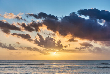 Beautiful sunset over the ocean