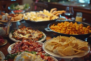 Fototapeta premium ai generative unhealthy food dishes