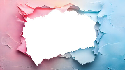 paper with space, hole in the middle of the frame, PNG file, hole with transparent background