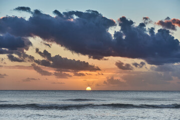 Beautiful sunset over the ocean