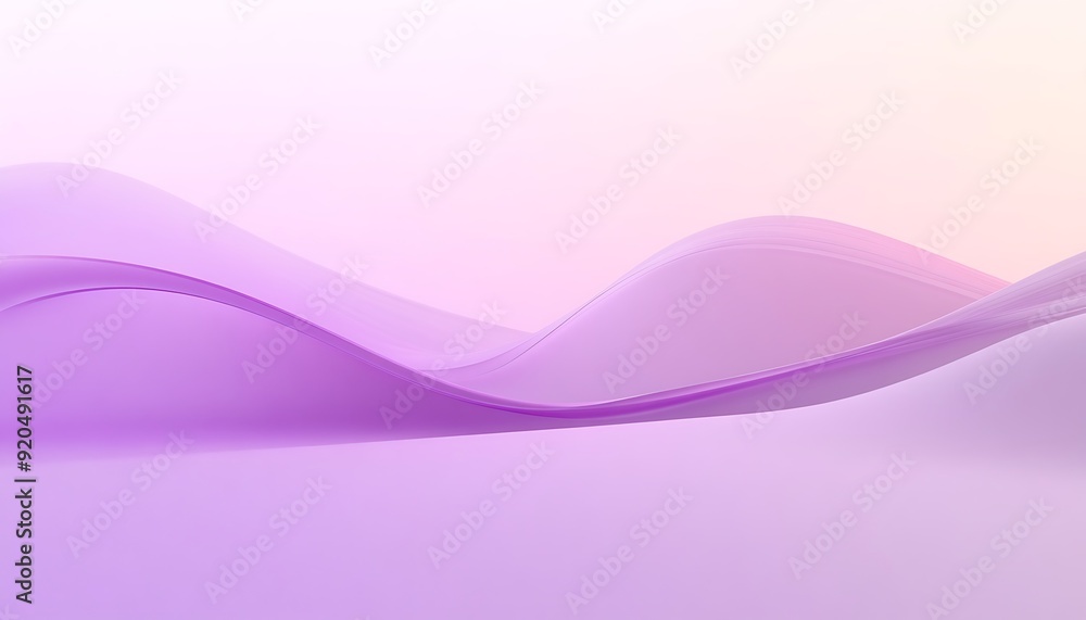 Poster Elegant Lilac Gradient with Simple Curved Center Line