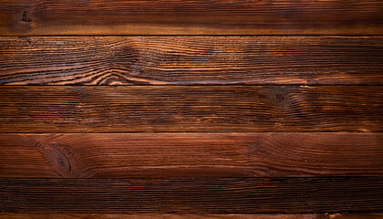 Naklejka premium Brown wood texture background coming from natural tree. The wooden panel has a beautiful dark pattern, hardwood floor texture