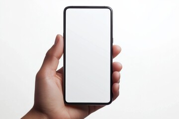 Blank Smartphone Mockup on Hand created with Generative AI