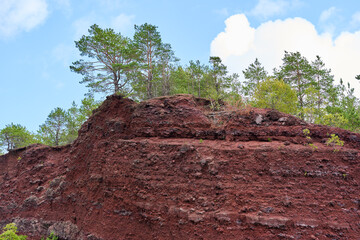 Extinct volcano landscape