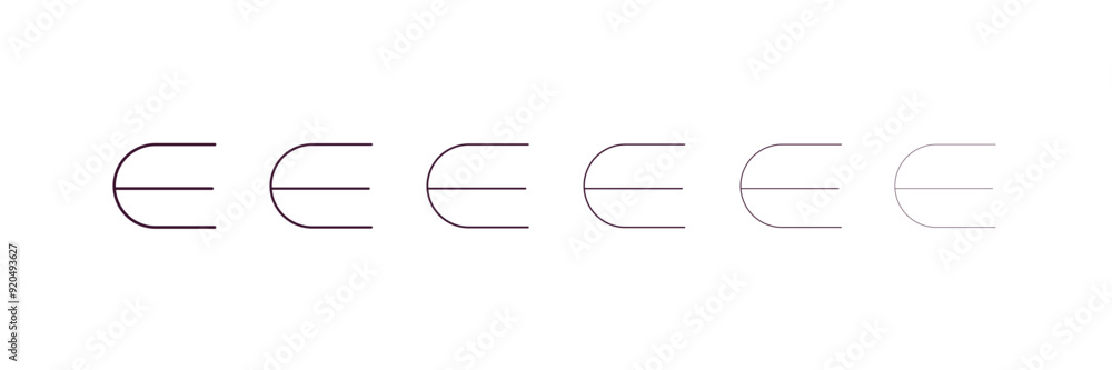 Poster is an element of symbol outline icon. linear vector from education concept. 6 different line style i