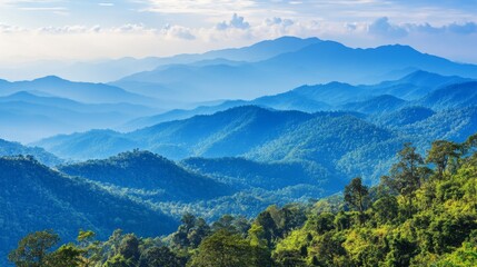 Fototapeta premium Tropical mountain view