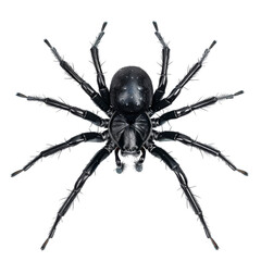 Obraz premium Black spider, isolated on transparent