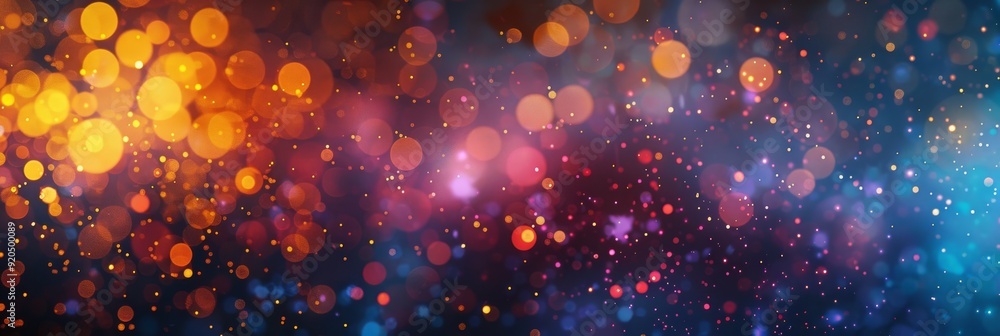 Poster a stunning and visually captivating blend of colorful bokeh lights creating an enchanting dreamy bac