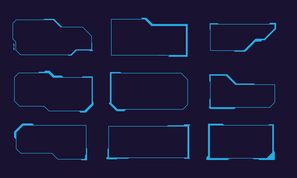 abstract sci fi frame template layout design concept background. vector illustration