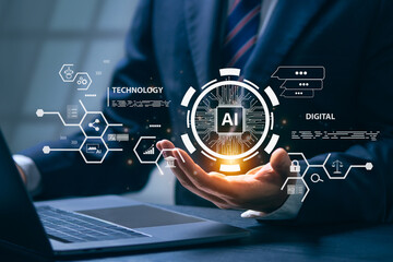 AI technology Business people who use AI technology, such as using it to create images, chatbots,...