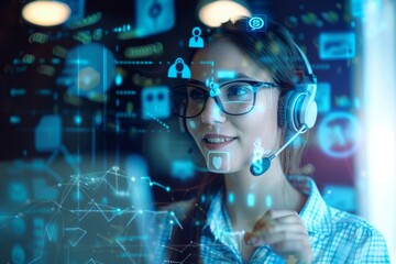 A woman is seated at a desk, using a credit card for a transaction or online purchase, AI generated