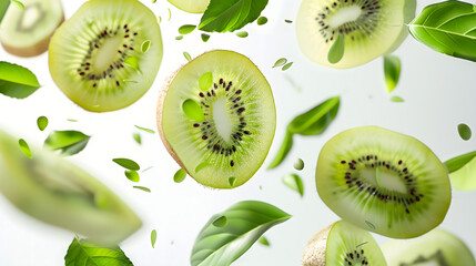 Background of kiwi fruit slices