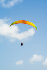 Paragliding in Bukit Bubus, Besut Terengganu. Bukit Bubus is famous for the extreme sports due to its location near the beach.