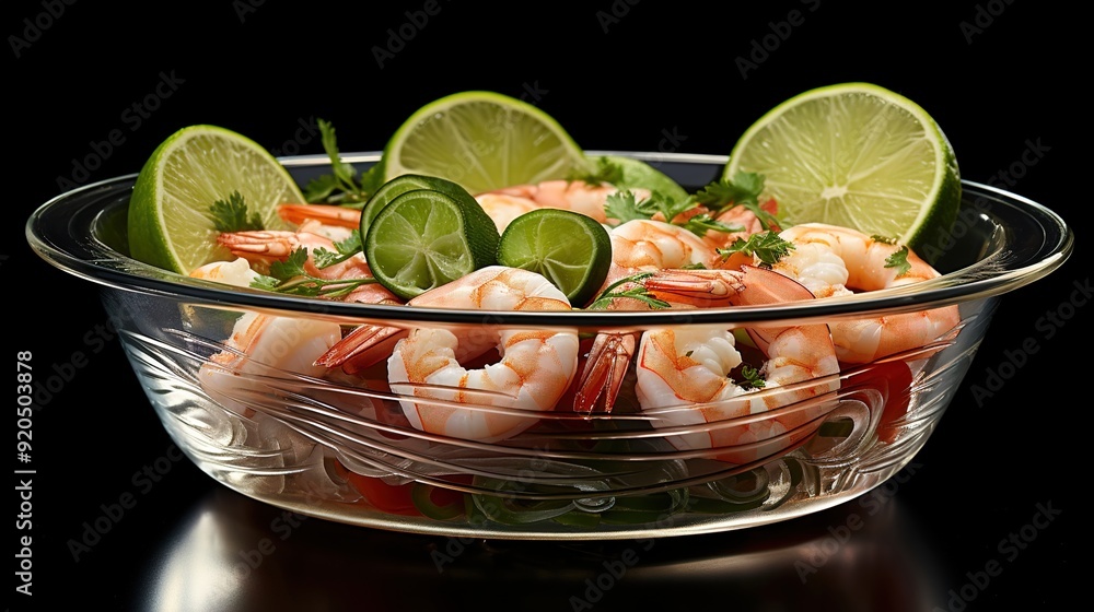 Canvas Prints salad with shrimps