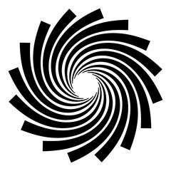 Spiral icon vector. Volute illustration sign. Hypnotic Spiral symbol or logo.