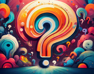 Question Mark Illustration in Minimalist Style