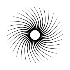 Fototapeta premium Spiral icon vector. Volute illustration sign. Hypnotic Spiral symbol or logo.