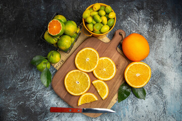 Beautiful oranges in various forms generative ai illustration	