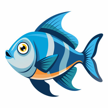 recommend clip art: Fish isolated on a white background