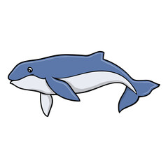 whale cartoon vector illustration