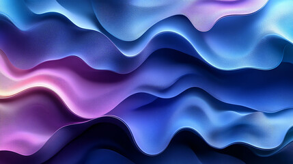 Fototapeta premium An abstract image with flowing, wavy lines in shades of blue, purple, and pink.