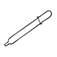 pipette outline vector illustration