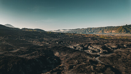 Bali, Volcano, Mount Batur. Indonesia. 4x4 Trip, Mountains. Drone 4k footage