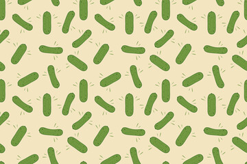 Pickles, repeating pattern, dill, gherkin, orange background, national pickle day, vector, illustration, banner