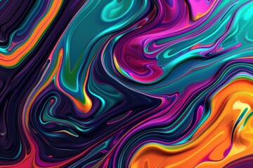 Obraz premium Abstract multi-colored liquid background. Beautiful simple AI generated image